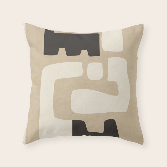Modern Abstract Minimal Shapes 15 Throw Pillow Gallery Image 1