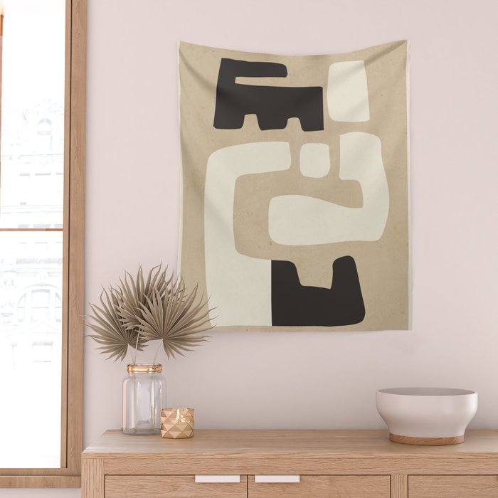 Modern Abstract Minimal Shapes 15 Wall Tapestry Gallery Image 2