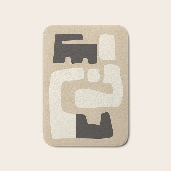 Modern Abstract Minimal Shapes 15 Bath Mat Gallery Image 1