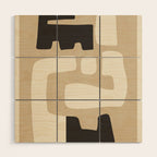 Modern Abstract Minimal Shapes 15 Wood Wall Art Gallery Image 1
