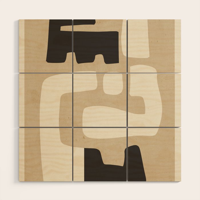Modern Abstract Minimal Shapes 15 Wood Wall Art Gallery Image 1