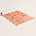Mid Century Modern Geometric Textured Shapes Orange And White Yoga Mat Gallery Image 2