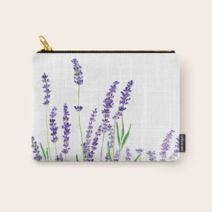 lavender watercolor horizontal Carry All Pouch Gallery Image 1