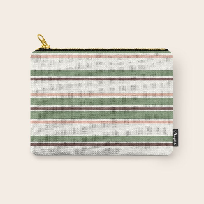Daybed Stripe Ivory Green Multi Carry All Pouch Gallery Image 1