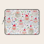 Holiday 2025 Santa claus Happy cute portrait Multicolored Christmas Laptop Sleeve Gallery Image 1