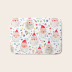 Holiday 2025 Santa claus Happy cute portrait Multicolored Christmas Bath Mat Gallery Image 1