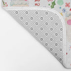 Holiday 2025 Santa claus Happy cute portrait Multicolored Christmas Bath Mat Gallery Image 2