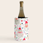 Holiday 2025 Santa claus Happy cute portrait Multicolored Christmas Wine Chiller Gallery Image 1
