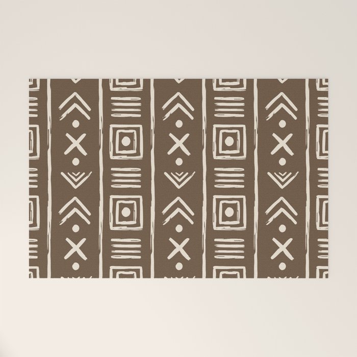 Tribal Coffee Liqueur Pattern Welcome Mat Gallery Image 1