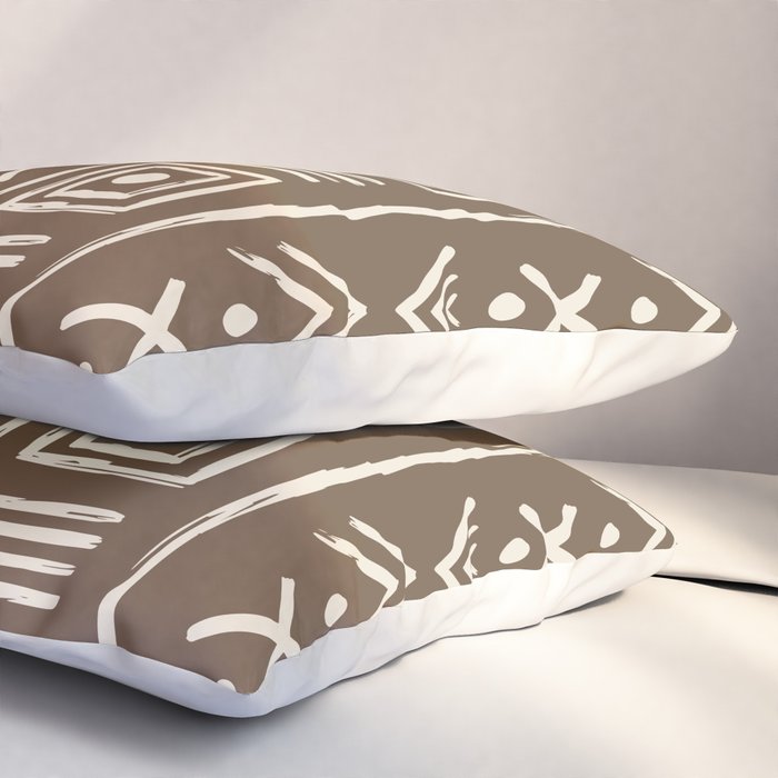 Tribal Coffee Liqueur Pattern Pillow Sham Gallery Image 3