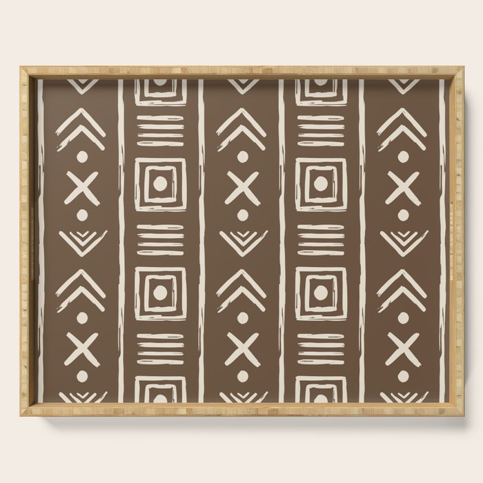 Tribal Coffee Liqueur Pattern Serving Tray Gallery Image 1