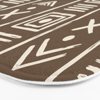 Tribal Coffee Liqueur Pattern Bath Mat Gallery Image 3