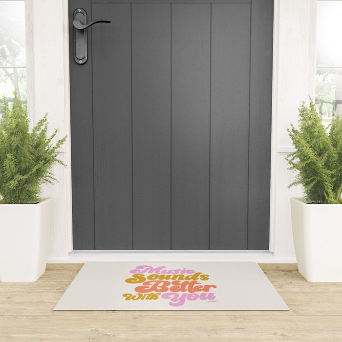 Music Sounds Better With You Welcome Mat Gallery Image 3