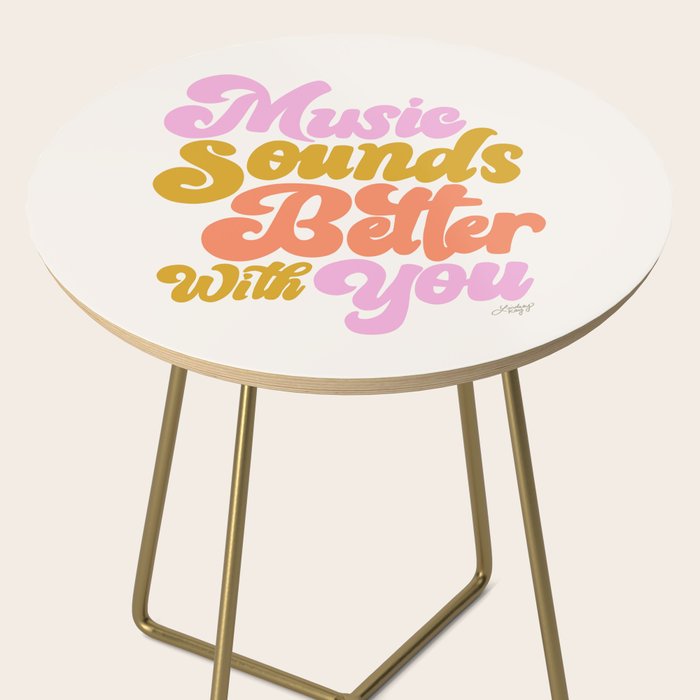 Music Sounds Better With You Side Table Gallery Image 2
