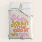 Music Sounds Better With You Comforter Gallery Image 6
