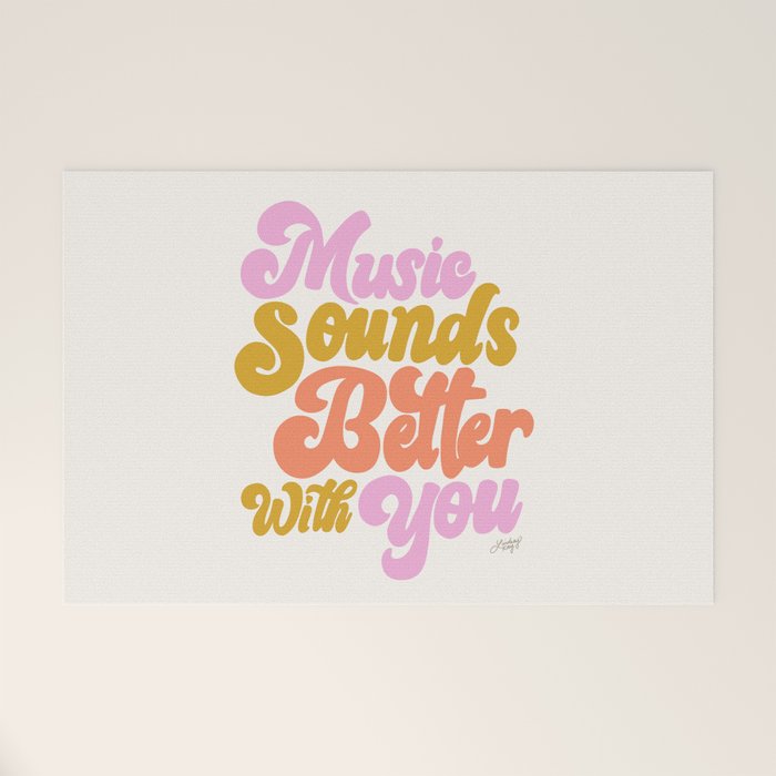 Music Sounds Better With You Welcome Mat Gallery Image 1
