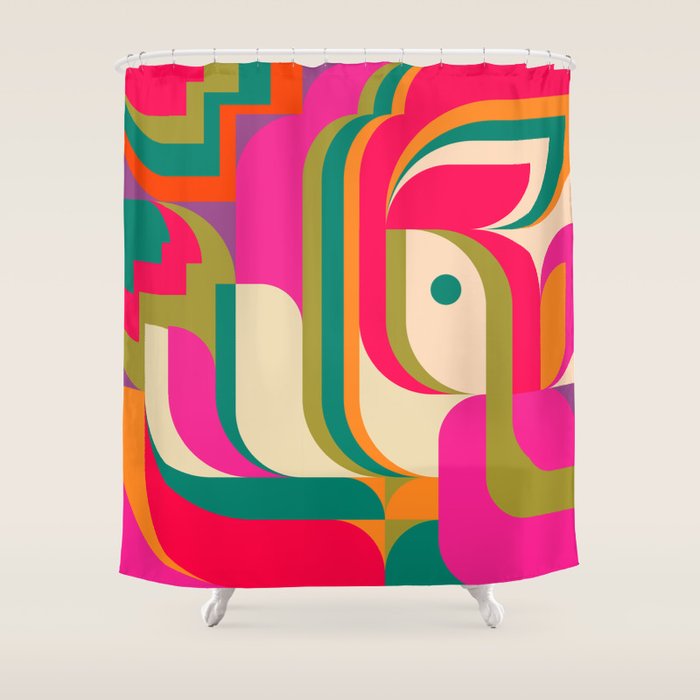 Pinky Girl Shower Curtain Gallery Image 1