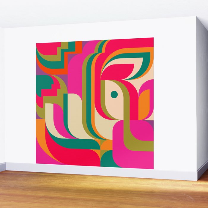 Pinky Girl Wall Mural Gallery Image 2