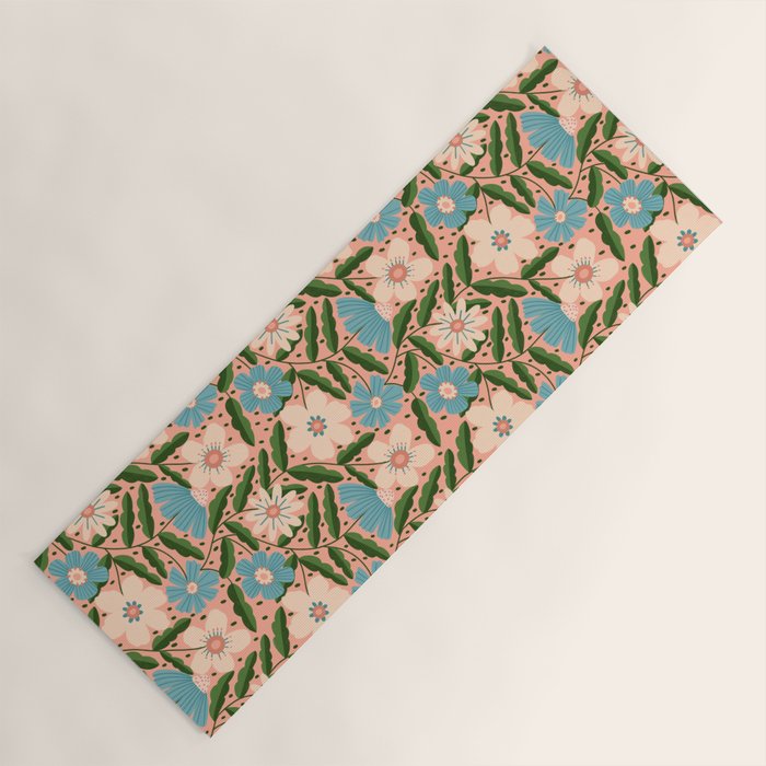 Flower Garden - Peach  Yoga Mat Gallery Image 1
