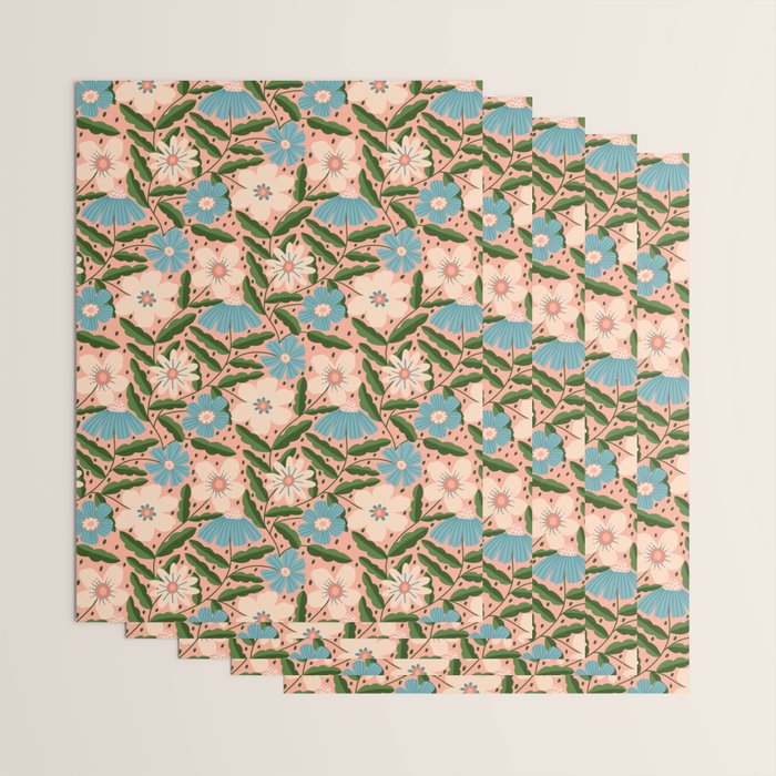 Flower Garden - Peach  Wrapping Paper Gallery Image 3