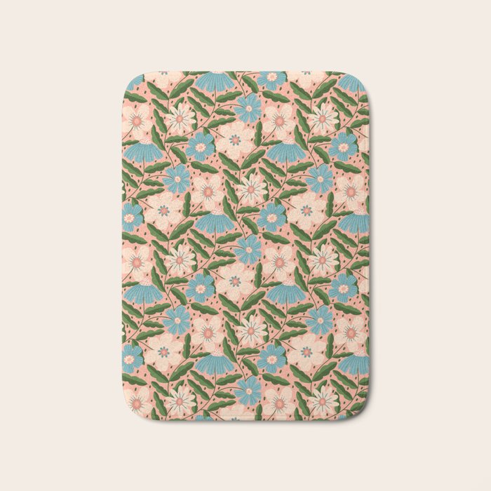 Flower Garden - Peach  Bath Mat Gallery Image 1