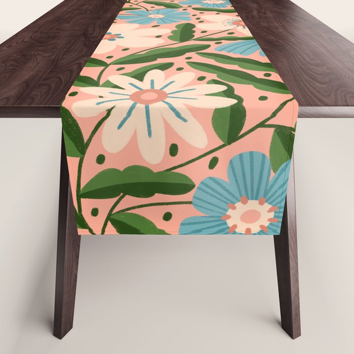 Flower Garden - Peach  Table Runner Gallery Image 1
