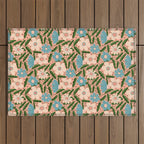 Flower Garden - Peach  Outdoor Rug Gallery Image 1
