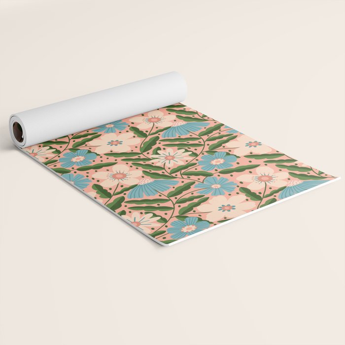 Flower Garden - Peach  Yoga Mat Gallery Image 2