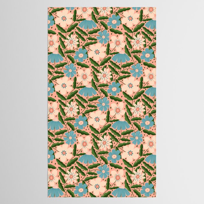 Flower Garden - Peach  Tablecloth Gallery Image 2