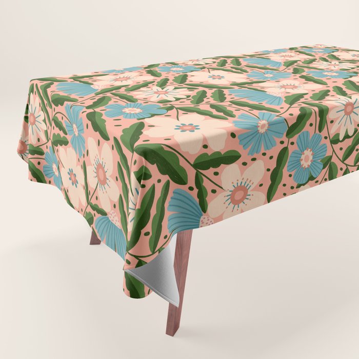 Flower Garden - Peach  Tablecloth Gallery Image 1