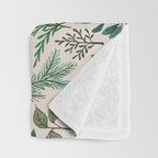 Winter Eucalyptus and Berry Pattern Throw Blanket Gallery Image 3