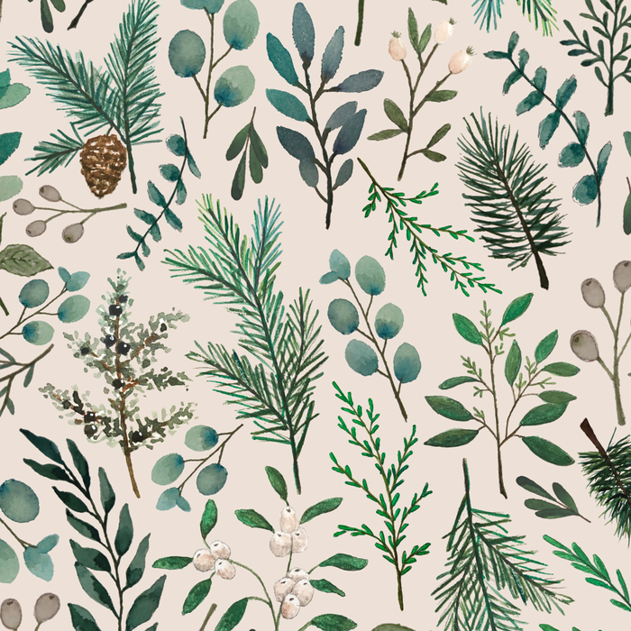 Winter Eucalyptus and Berry Pattern Coffee Mug Gallery Image 2