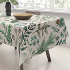 Winter Eucalyptus and Berry Pattern Tablecloth Gallery Image 3