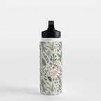 Winter Eucalyptus and Berry Pattern Water Bottle Gallery Image 3