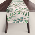 Winter Eucalyptus and Berry Pattern Table Runner Gallery Image 1
