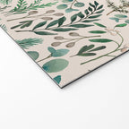 Winter Eucalyptus and Berry Pattern Welcome Mat Gallery Image 2