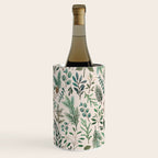 Winter Eucalyptus and Berry Pattern Wine Chiller Gallery Image 1