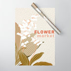 Flowers market: lily of the valley earthy toned Wrapping Paper Gallery Image 1