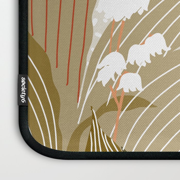 Flowers market: lily of the valley earthy toned Laptop Sleeve Gallery Image 3