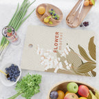 Flowers market: lily of the valley earthy toned Cutting Board Gallery Image 2