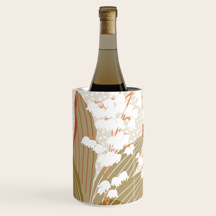 Flowers market: lily of the valley earthy toned Wine Chiller Gallery Image 2