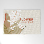 Flowers market: lily of the valley earthy toned Welcome Mat Gallery Image 1