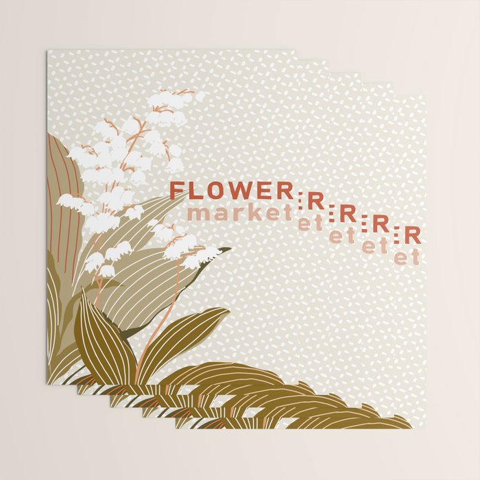 Flowers market: lily of the valley earthy toned Wrapping Paper Gallery Image 3