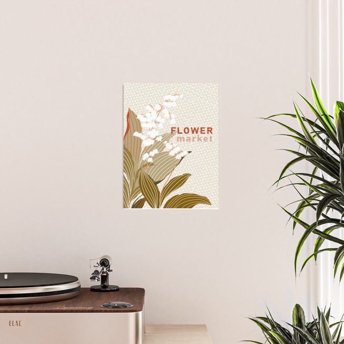 Flowers market: lily of the valley earthy toned Poster Gallery Image 2