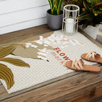 Flowers market: lily of the valley earthy toned Outdoor Rug Gallery Image 2