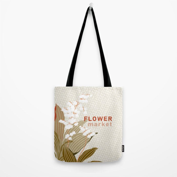 Flowers market: lily of the valley earthy toned Tote Bag Gallery Image 2