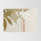 Flowers market: lily of the valley earthy toned Rug Gallery Image 2