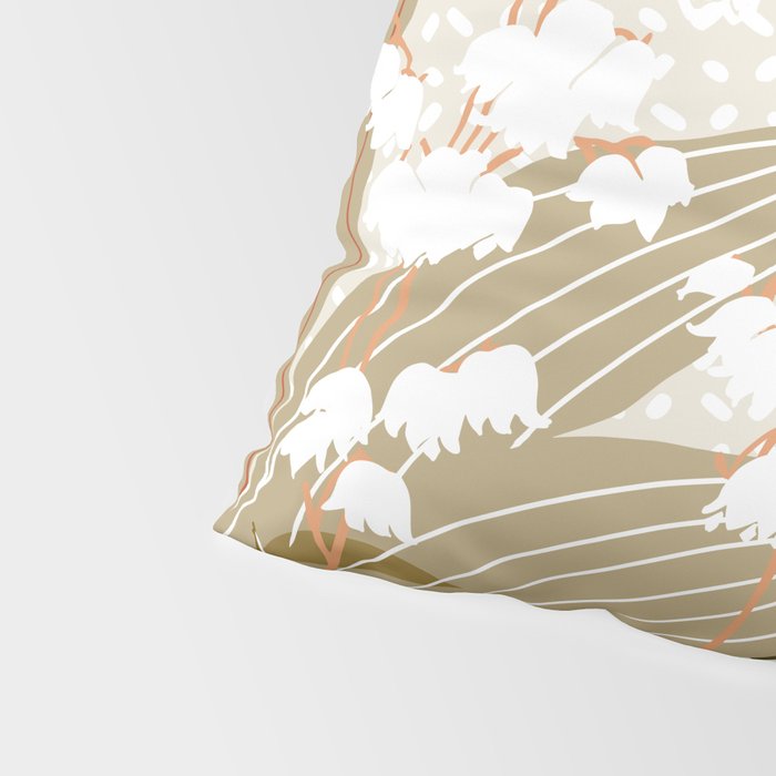 Flowers market: lily of the valley earthy toned Pillow Sham Gallery Image 4