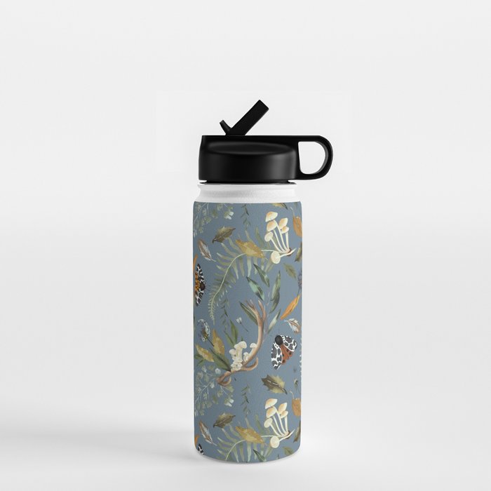 Moths Mystical Woodland B Water Bottle Gallery Image 1