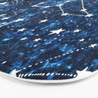 Starry Night Sky Cosmic Constellations Bath Mat Gallery Image 3